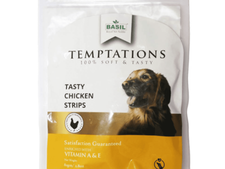 Basil Temptations Chicken Strips Dog Treat Online now