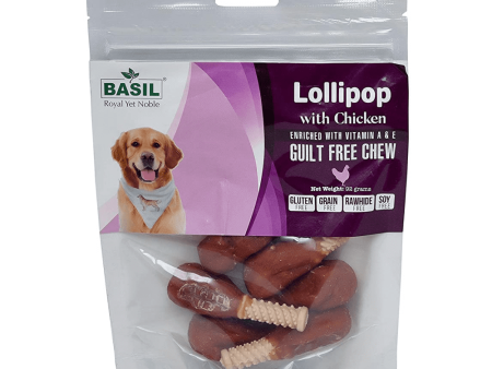 Basil Lollipop with Chicken Dog Chew Treat Sale