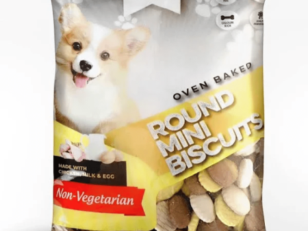 Basil Non Veg Round Shaped Puppy Biscuits For Sale