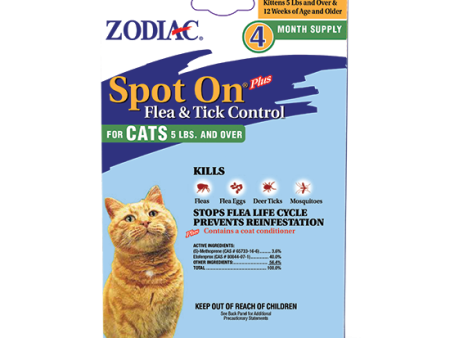 Wellmark International ZODIAC® SPOT ON® PLUS FLEA & TICK CONTROL FOR CATS & KITTENS Online now