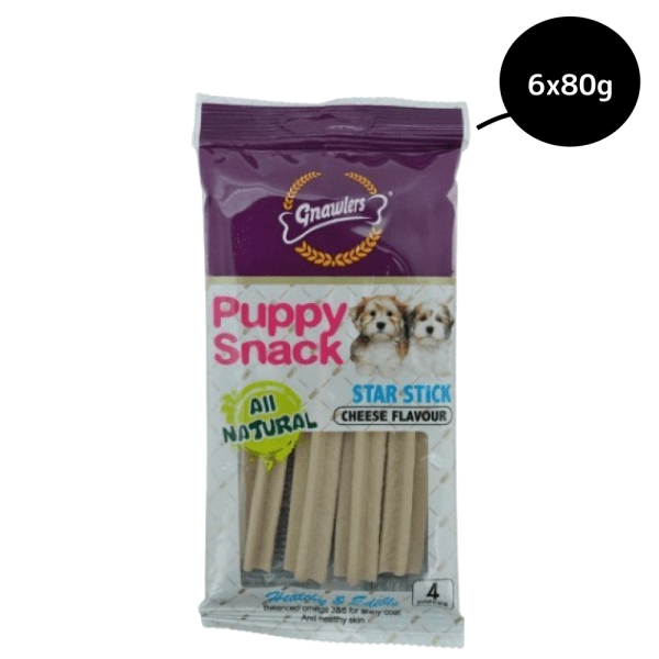 Gnawlers Puppy Snack Star Stick Cheese Flavoured Dog Treats Online Sale