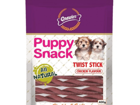 Gnawlers Puppy Snack Twist Stick Chicken Flavoured Dog Treats For Sale