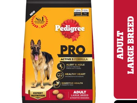 Pedigree PRO Expert Nutrition Active Adult (18 Months Onwards) Large Breed Dog Dry Food For Cheap