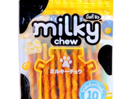 Dogaholic Milky Chew Cheese Chicken Stick Style Dog Treats Supply