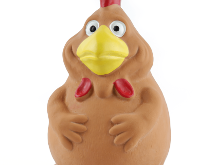 Fofos Latex Bi Rooster Toy for Dogs (Brown) Online now