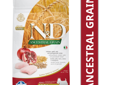 Farmina N&D Ancestral Grain Chicken & Pomegranate Adult Mini Dog Dry Food For Sale