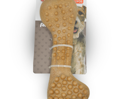 Fofos Woodplay Brush Bone Toy for Dogs | For Aggressive Chewers (Brown) on Sale