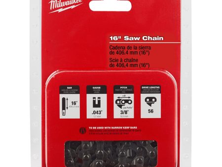 16 in. Replacement Chainsaw Chain For Discount