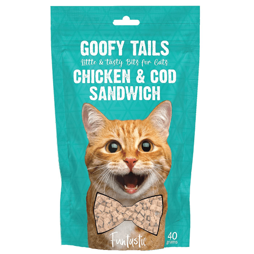 Goofy Tails Chicken & COD Sandwich Cat Treats For Sale