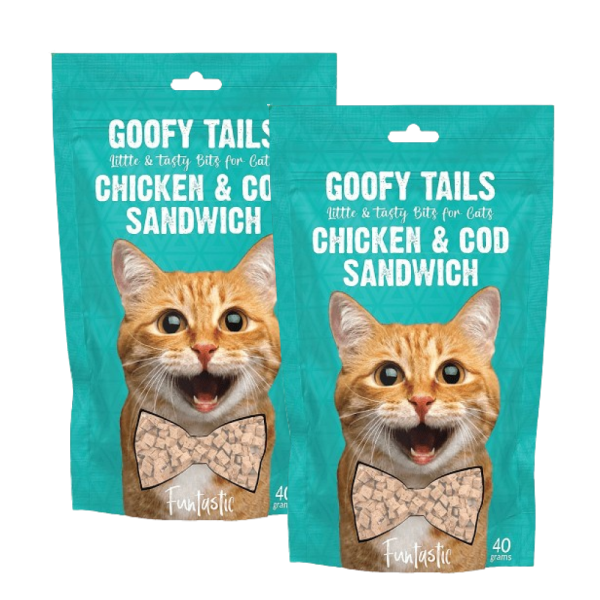 Goofy Tails Chicken & COD Sandwich Cat Treats For Sale