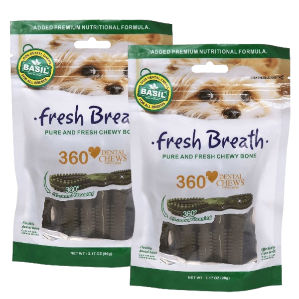 Basil Fresh Breath Chewy Bone Dog Treat For Discount