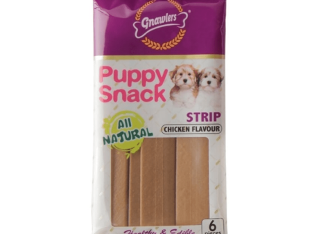 Gnawlers Puppy Snack Strip Chicken Flavoured Dog Treats Supply