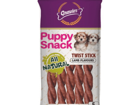 Gnawlers Puppy Snack Twist Stick Lamb Flavoured Dog Treats Hot on Sale