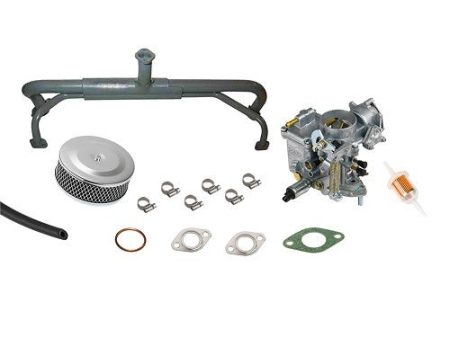 Kit Alimentazione con Solex Brosol 30 31 PICT e Collettore di Aspirazione Singolo per Volkswagen Beetle, Karmann-Ghia e Combi Supply